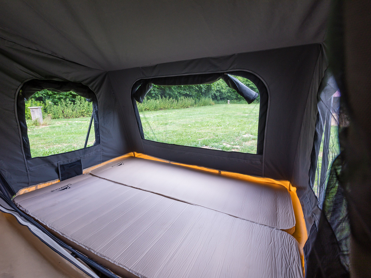 Binnenkant van de zijtent van de Campooz Lazy Jack